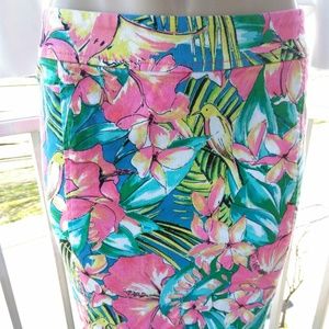 Flowers on vacation pencil skirt size 4